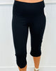 Black Flare Capri Pants (Reg.)