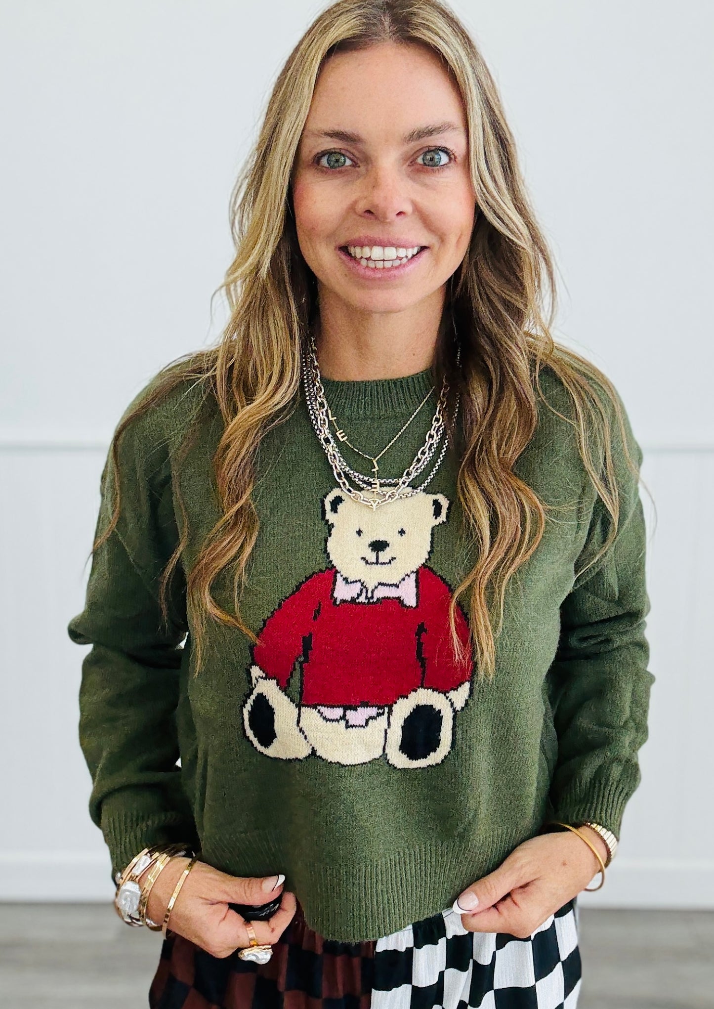 Green Bear Pullover Sweater (Reg.)