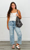Light Denim Peace Mark Jeans (Reg & Plus)