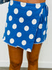 Royal Blue Polka Dot Wrap Skort (Reg.)