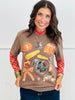 Thankful Plaid Long Sleeve Mesh Top (Reg. and Plus)
