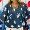 Navy Stars Hoodie Top (Reg.)