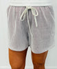 Ivory/Red Striped Shorts (Reg & Plus)