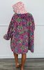 Colorful Leopard Wildly Cozy Print Hoodie Dress (Reg and Plus)