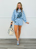 Queen Of Sparkles Pale Blue Polka Dot Logo Sweatshirt (Reg. & Plus)