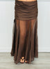 Brown Sheer Midi Skirt (Reg.)