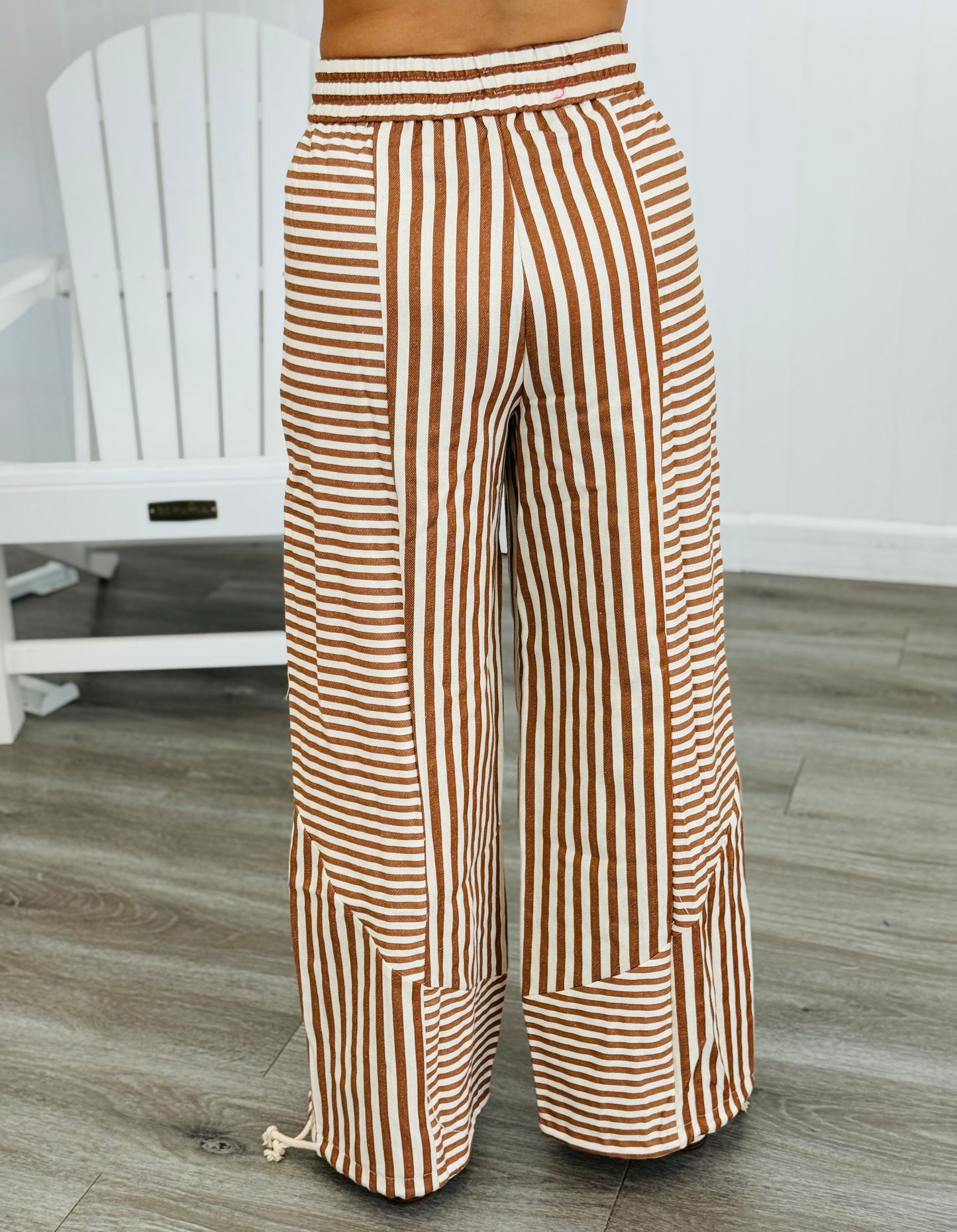 Mixed Stripe Parachute Pants (Reg.)-2 Colors