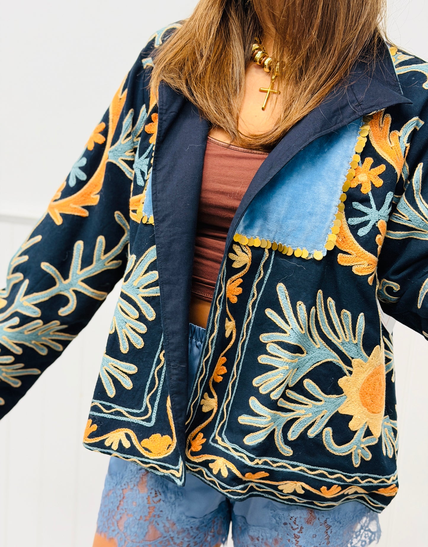 POL Midnight Multi Embroidered Coin Detail Jacket (Reg.)