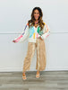 Queen Of Sparkles Ivory Multi Skeleton Button Up Cardigan (Reg. and Plus)