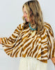 Brown Zebra Print Sleeveless Blouse (Reg.)