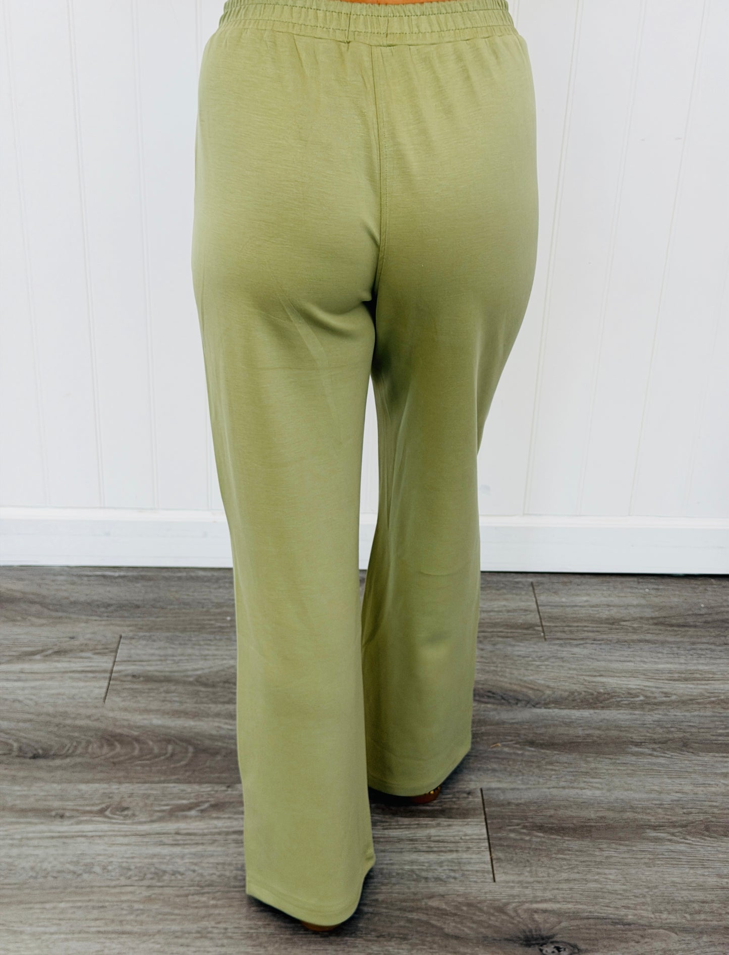 Sage Green Straight Leg Pants (Reg.)