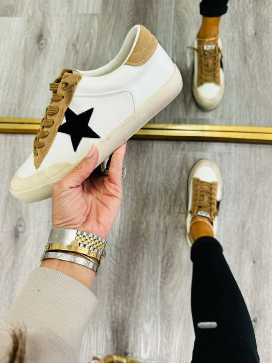 Taupe Sweet As Can Be Star Sneakers