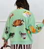 Queen Of Sparkles Mint Queen of Turkey Sweatshirt (Reg. and Plus)