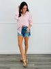 Dark Denim Side Slit Distressed Shorts (Reg & Plus)