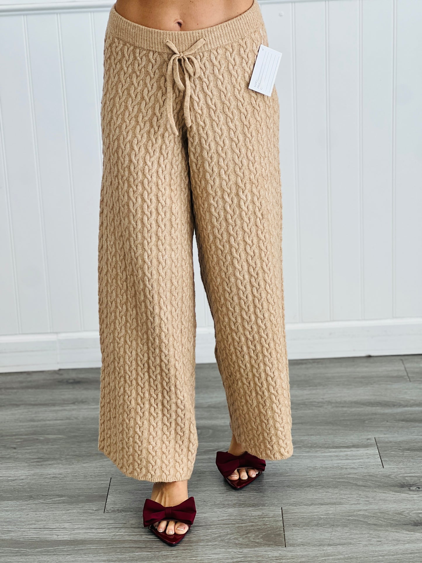POL Latte Cable Knit Pants (Reg.)