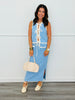 Sky Blue Vest & Pencil Skirt Set (Reg & Plus)