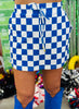 Blue Let's Go Checkered Skort (Reg. and Plus)