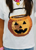 Queen Of Sparkles White Pumpkin Candy Bucket Tee (Reg. and Plus)