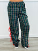 H Green Plaid Side Tie Jogger Pants (Reg. and Plus)