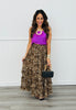 Beige Mocha Leopard Maxi Skirt Set (Reg & Plus)