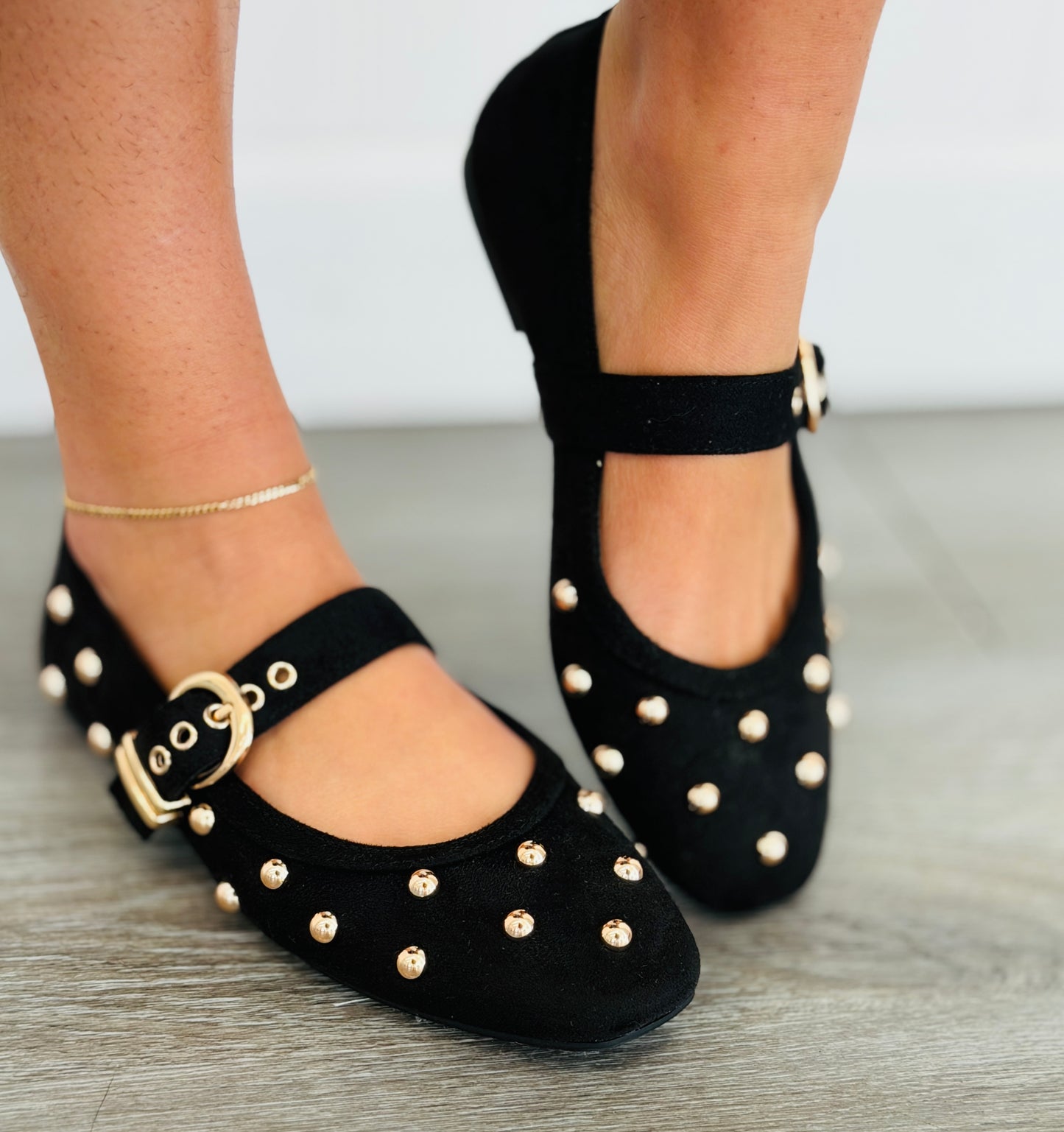 Black All the Right Moves Flats