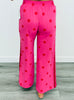Hot Pink Polka Dot Side Striped Pants (Reg.)