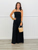 Black Strapless Cargo Jumpsuit (Reg.)