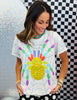 Queen Of Sparkles White Oversized Spider on Web Tee (Reg. and Plus)
