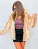 Deer Print Zip Up Fuzzy Jacket (Reg.)