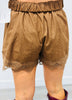 High Waist Lace Trim Shorts (Reg.) - 2 Colors