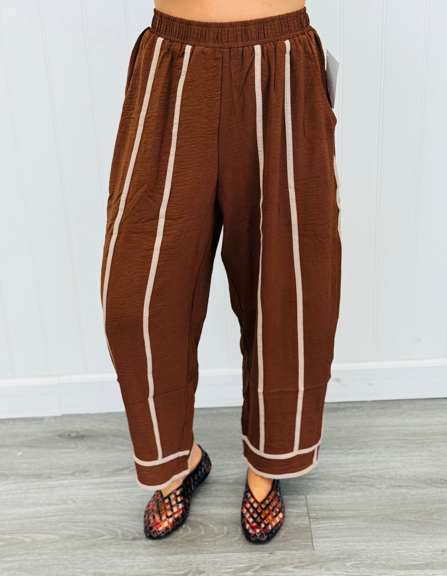 Chocolate Harlem Striped Pants (Reg & Plus)
