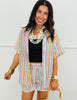 Pastel Sorbet Stripe Shirt & Shorts Set (Reg & Plus)