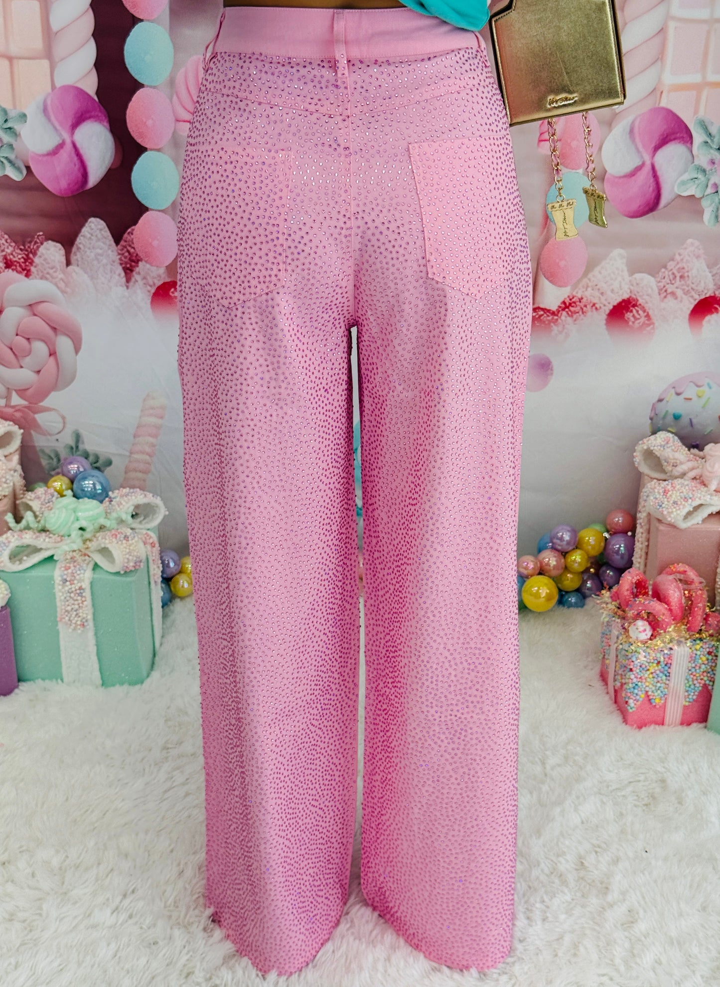 Queen Of Sparkles Pink Rhinestone Jeans (Reg. and Plus)