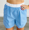 Blue Pinstripe Boxer Shorts (Reg)