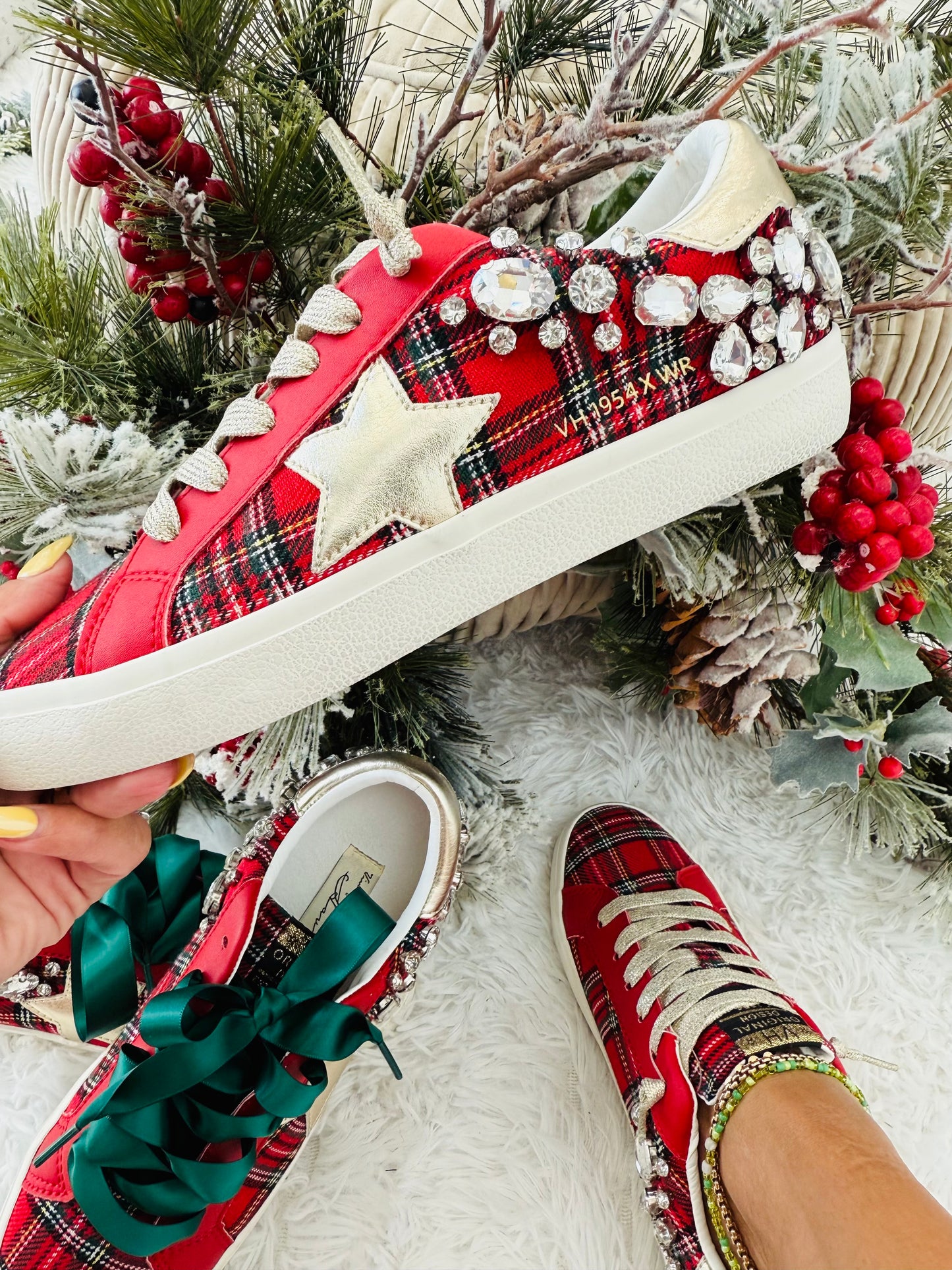 VH x WR Perfectly Plaid Crystal Sneaker