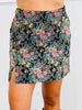 Black Multi Floral Mini Skirt (Reg.)