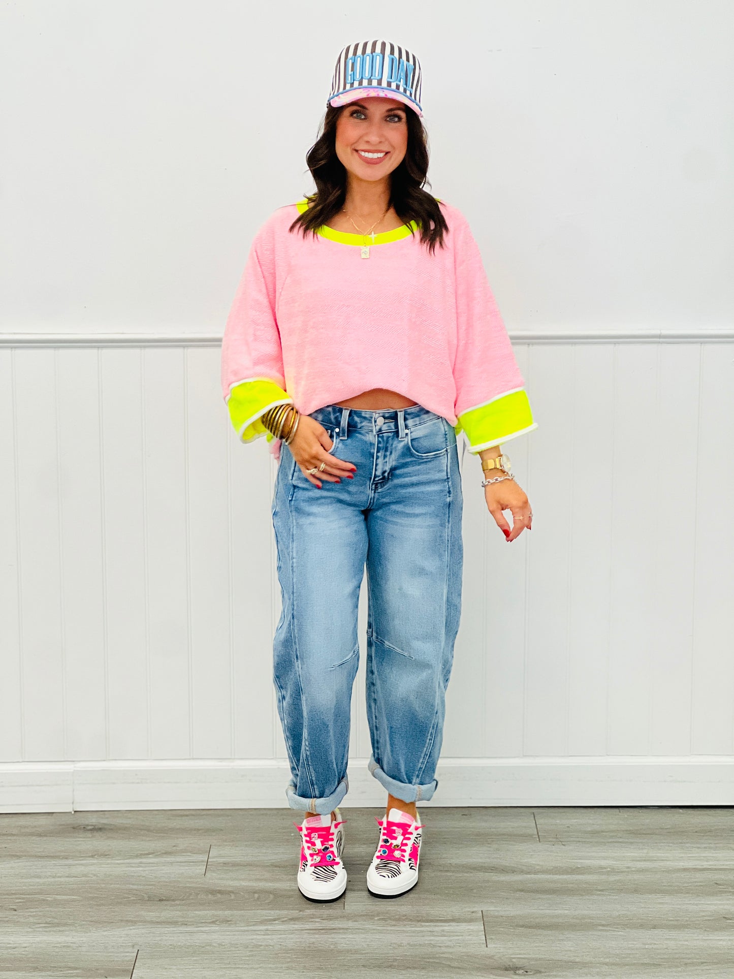 French Terry Accent Blocks Sweatshirt (Reg.)-2 Colors