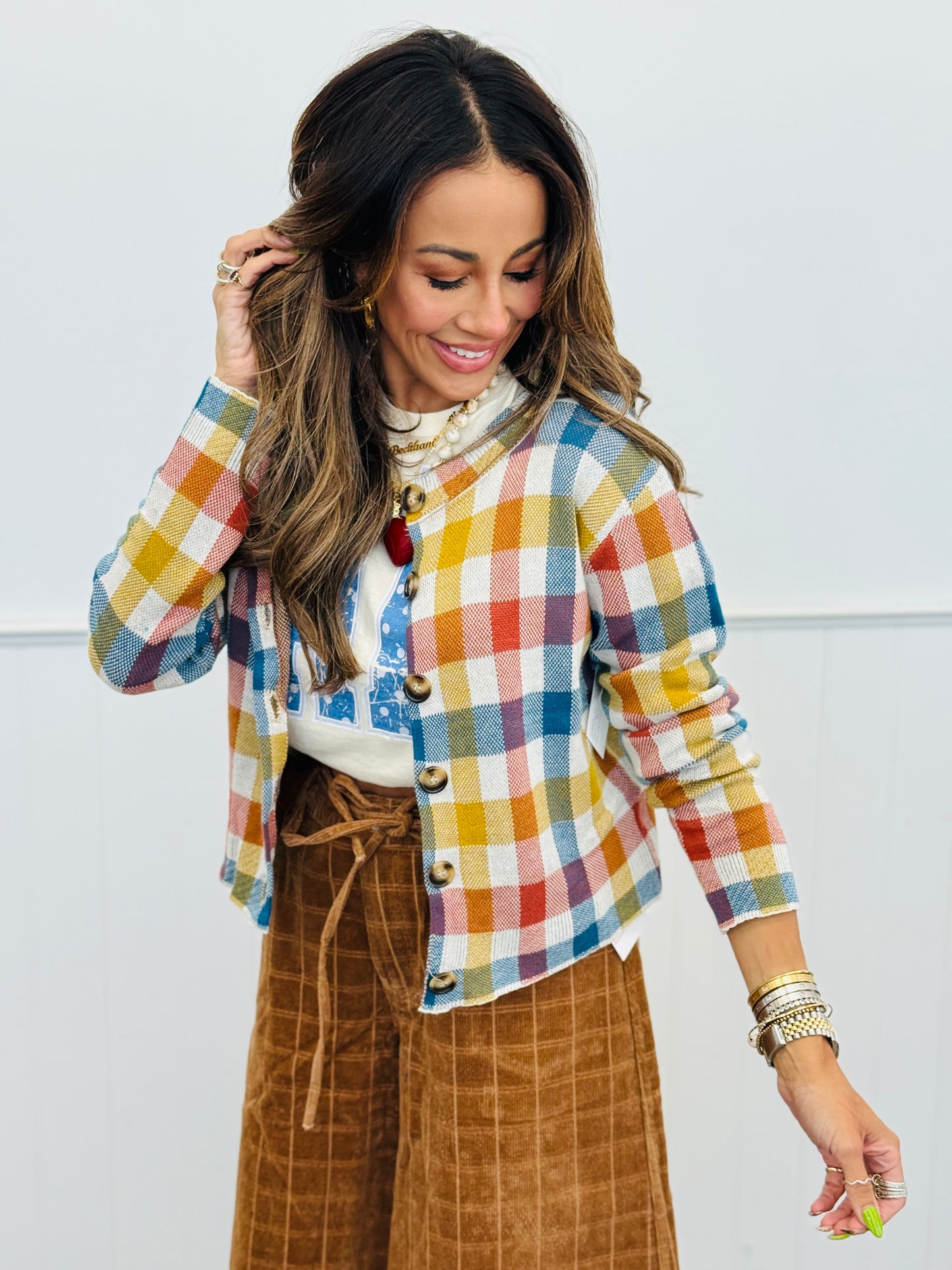 Rust Multi Sweater Cardigan (Reg.)