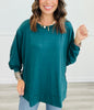 Oversized Long Sleeve Top (Reg. and Plus) - 5 Colors