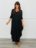 Solid 3/4 Sleeve Maxi Dress (Reg.) - 5 Colors