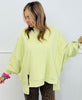 Soft Moss High Low Oversized Sweatshirt (Reg.)