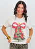 Rhinestone Bow Christmas Tree Graphic Tee (Reg. and Plus)