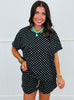 Polka Dot Contrast Top & Shorts Set (Reg.)