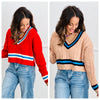 Cable Knit V-Neck Sweater Top (Reg.) - 2 Colors