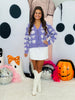Purple Halloween Tie Front Cardigan (Reg.)