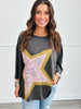 Ash Quilted Star Patch Top (Reg)