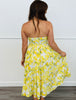 Lemon Print Strapless Midi Dress (Reg.)