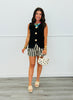 Black/Ivory Striped Shorts (Reg.)