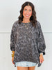 Charcoal Leopard French Terry Pullover (Reg.)