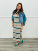 Grey Multi Striped Maxi Dress (Reg.)
